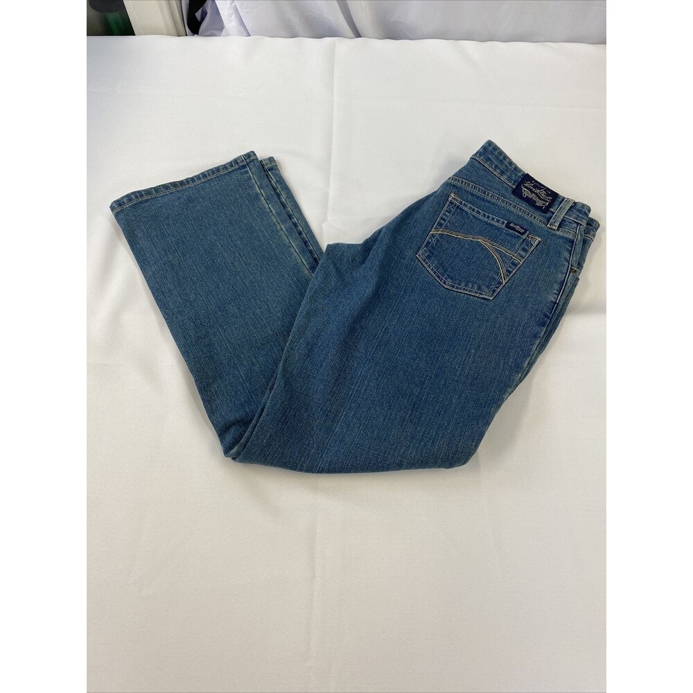 Levis Womens signature stretch mid rise bootcut light blue denim 5 pocket 12